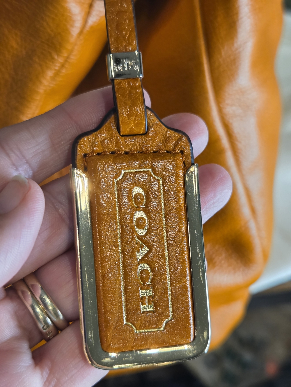 Coach Madison Buffalo Leather Phoebe Bag Terracotta Extra Large - Picture 10 of 15